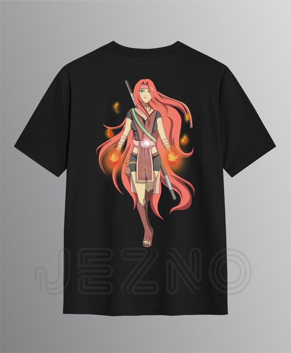 shein@v1@151 Flame Warrior Anime T-Shirt