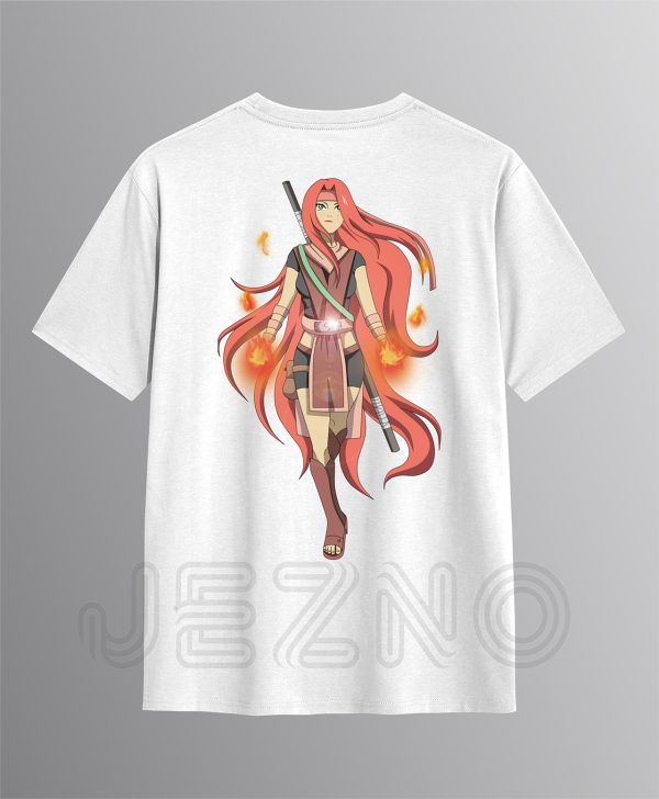 shein@v1@151 Flame Warrior Anime T-Shirt